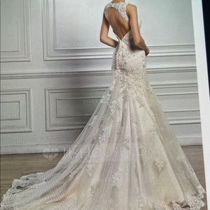 JJs House Lace Wedding Gown in Cream
